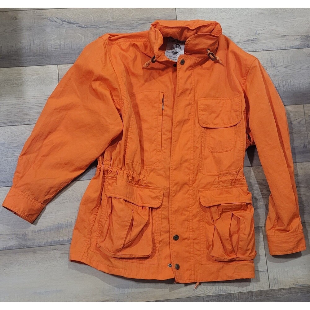 Banana Republic Petite Water Resistant Field Orange Jacket Women's Size XS Hood